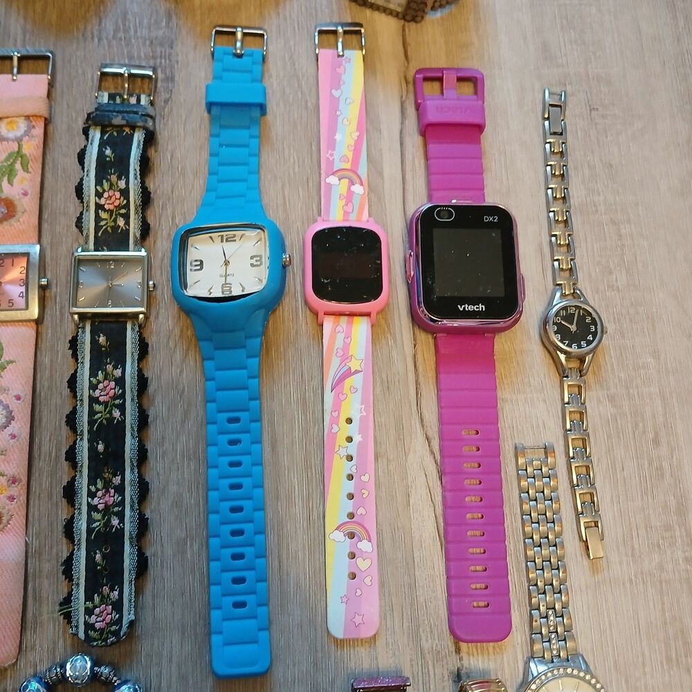 25+ Pc Watch Repair Lot VTech DX2 Timex Expedition Pulsar Art Steampunk Parts - Picture 7 of 10
